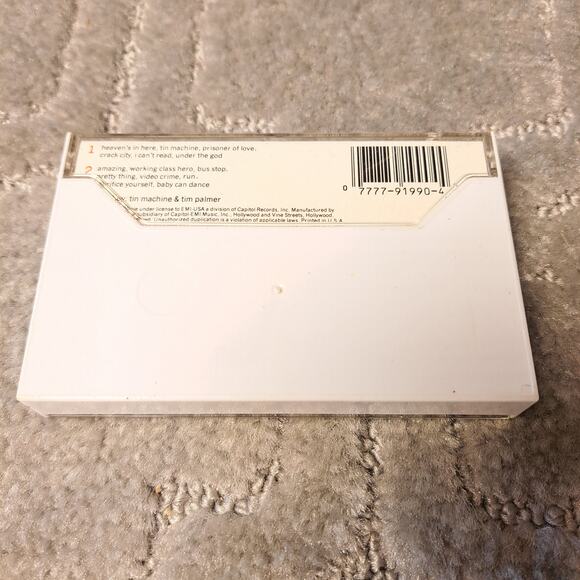 VINTAGE 1989 TIN MACHINE MUSIC CASSETTE TAPE david bowie 80s tested/plays - Picture 2 of 5